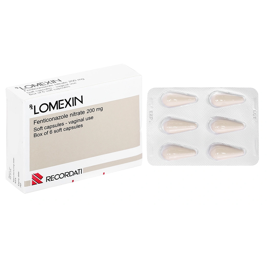 Lomexin 200mg (1 vỉ x 6 viên)